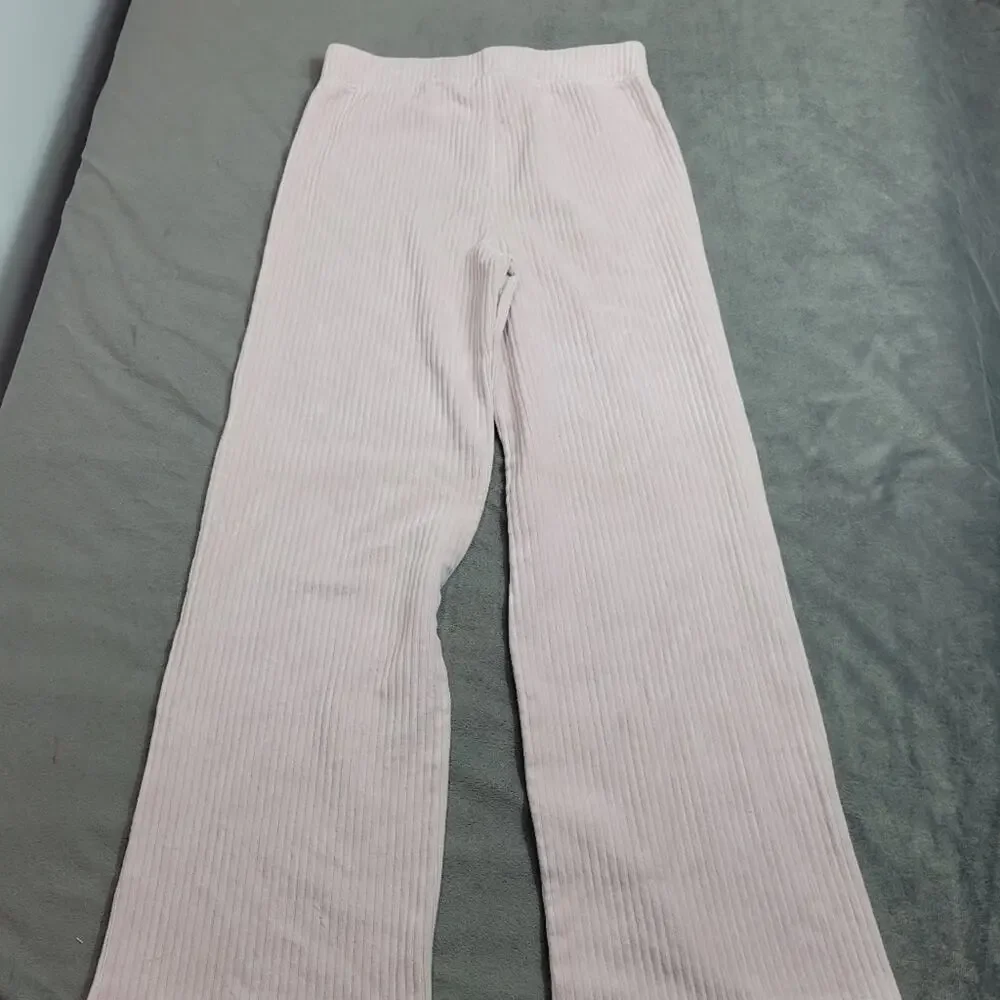 OshKosh Sweatpants Girls Size 12 Pink Corduroy Straight Slight Flare Comfy Pants
